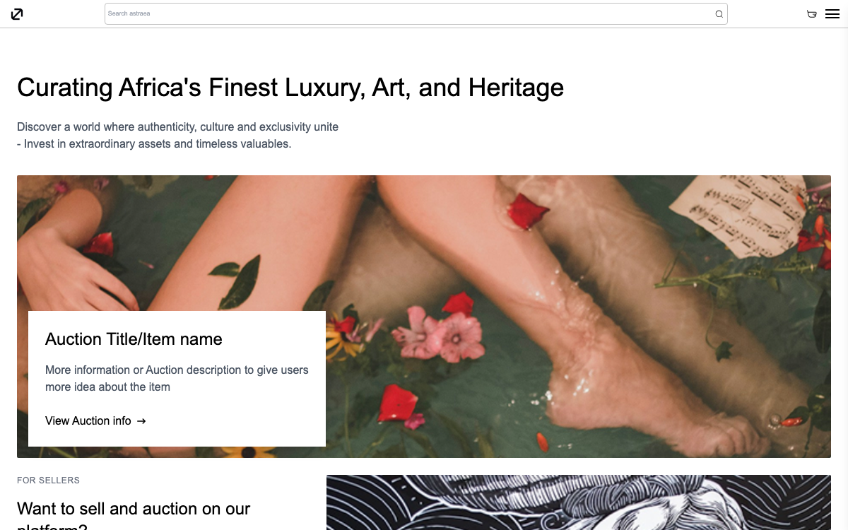 Astraea Curate — Luxury marketplace